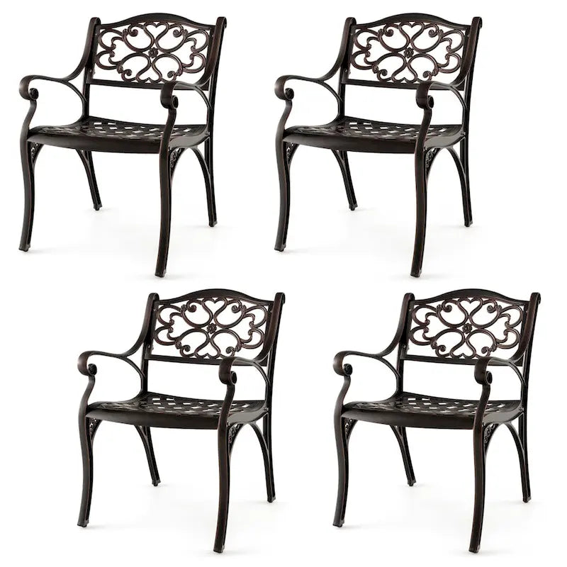 Sedie da patio in alluminio pressofuso (set da 2 o 4)