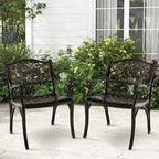 Sedie da patio in alluminio pressofuso (set da 2 o 4)