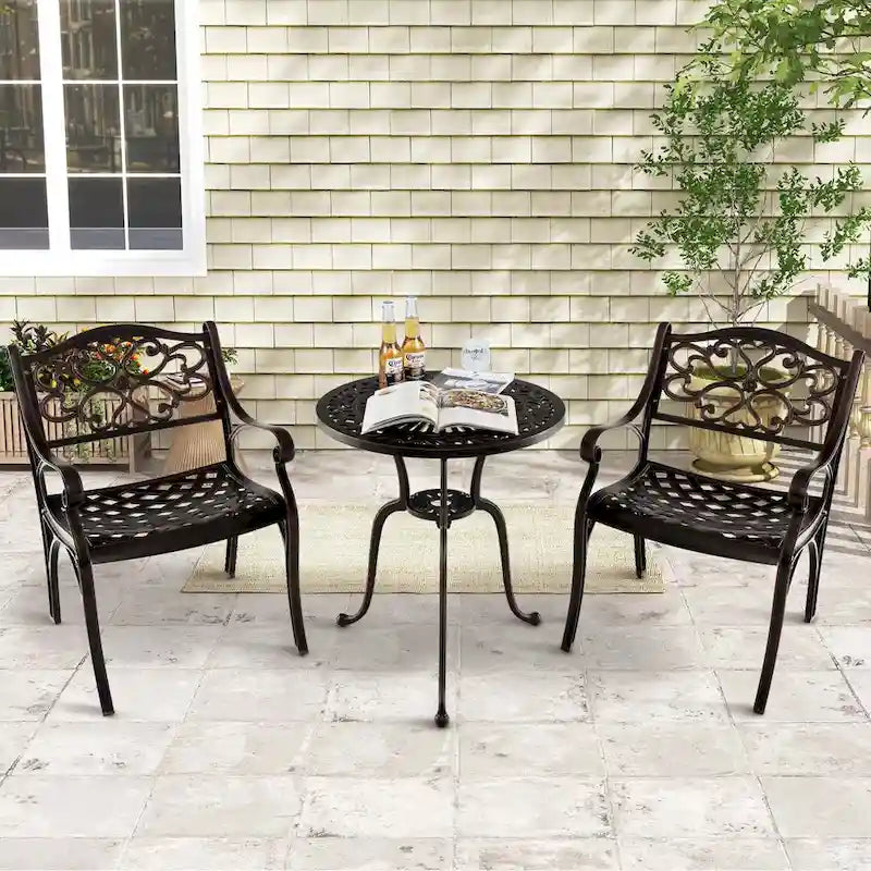 Sedie da patio in alluminio pressofuso (set da 2 o 4)