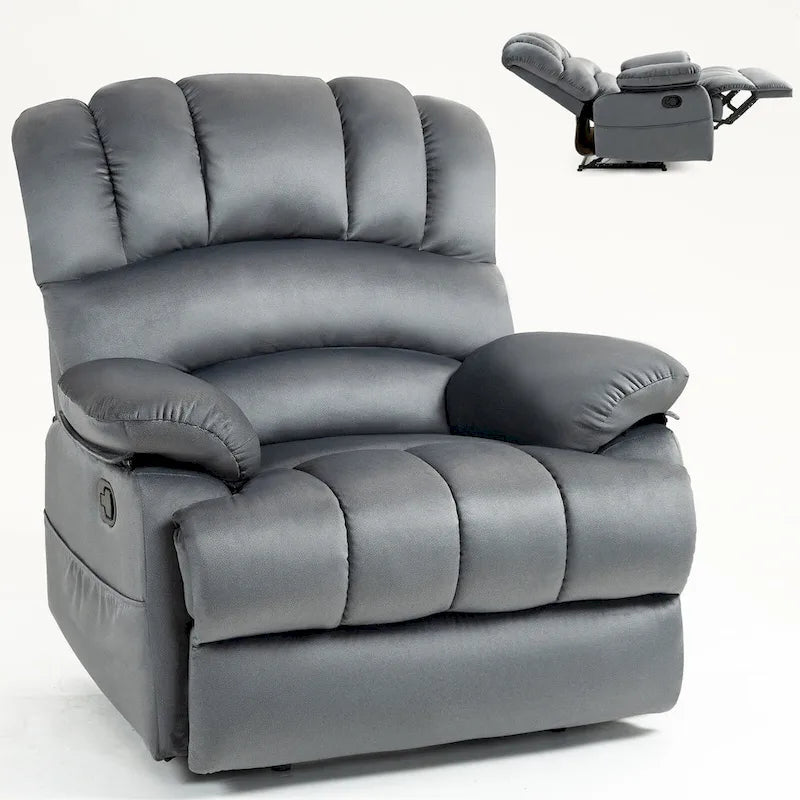 Poltrona reclinabile manuale di grandi dimensioni con reclinazione a 155°