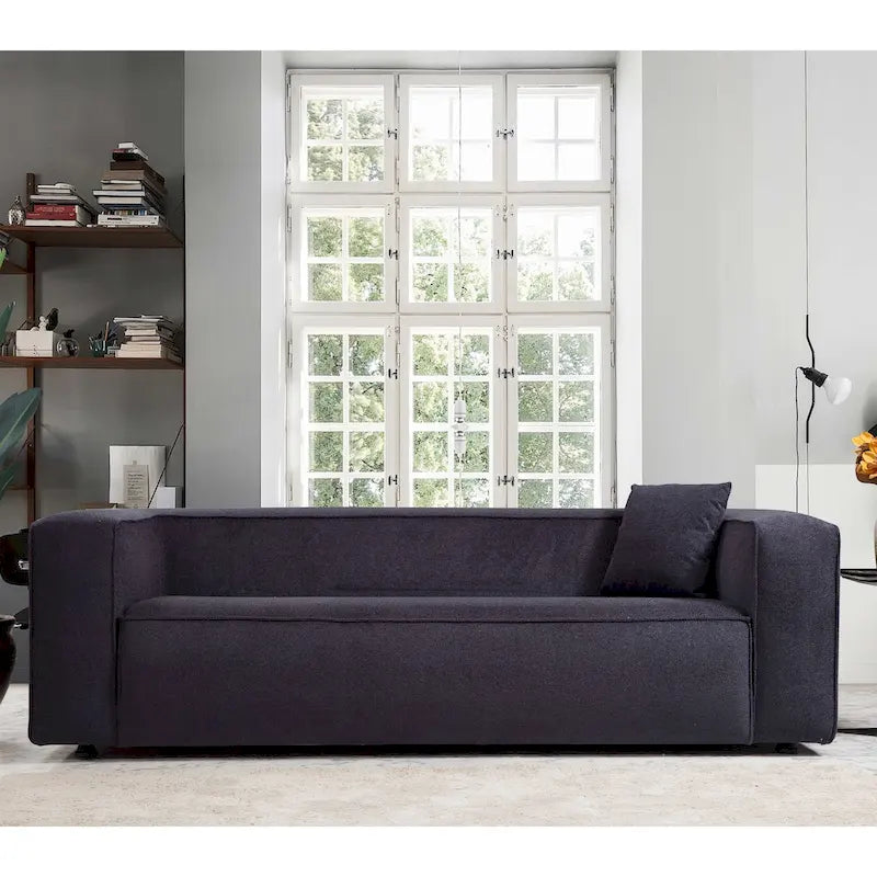 Divano da salotto in bouclé stile Mid-Century Modern