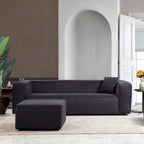 Divano da salotto in bouclé stile Mid-Century Modern