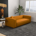 Divano da salotto in bouclé stile Mid-Century Modern