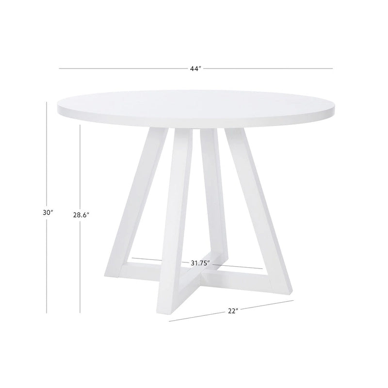Tavolo da pranzo rotondo bianco
