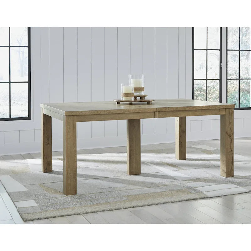 Tavolo da pranzo allungabile marrone chiaro - 44,5L x 30,13A pollici