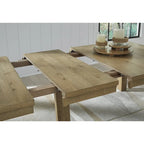 Tavolo da pranzo allungabile marrone chiaro - 44,5L x 30,13A pollici
