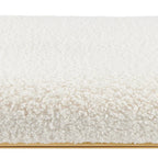 Panca in tessuto shearling con ripiano