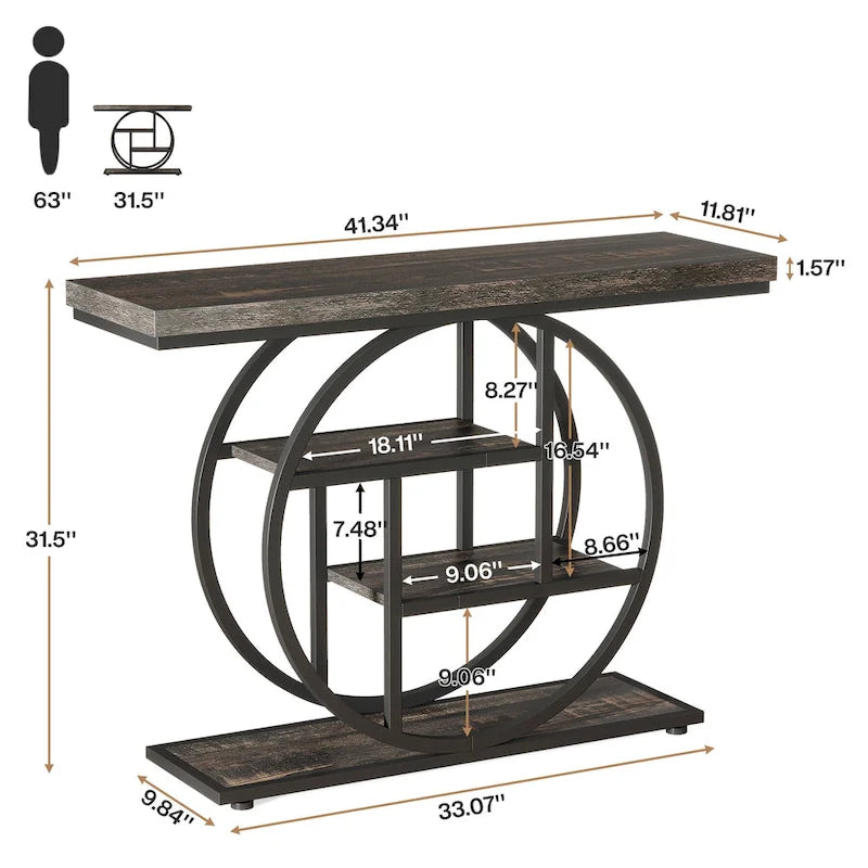 Consolle a 4 ripiani da 105 cm