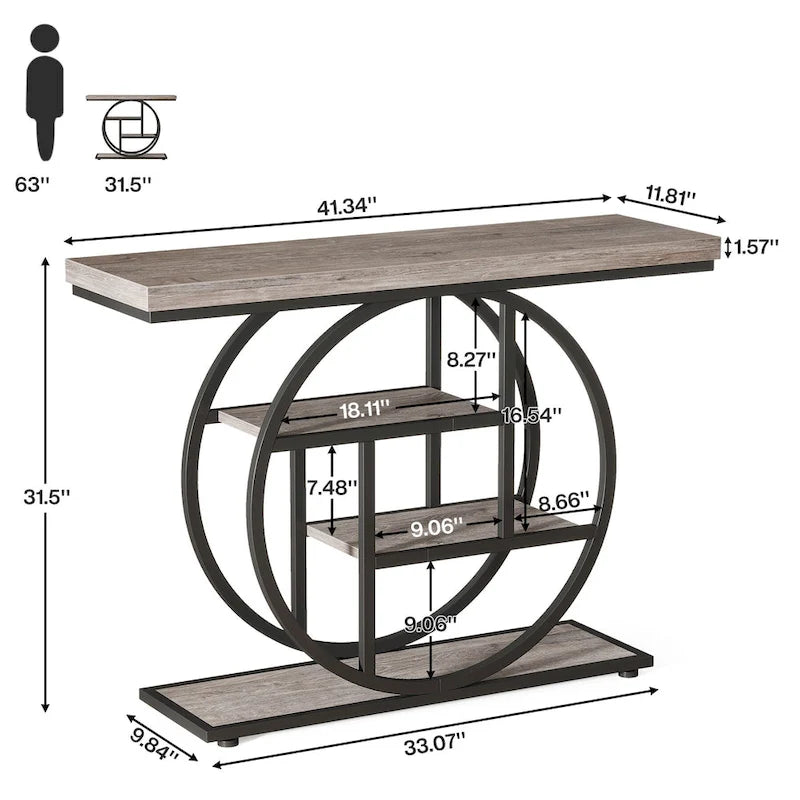 Consolle a 4 ripiani da 105 cm