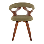 Poltroncina Mid-Century Modern con finitura noce