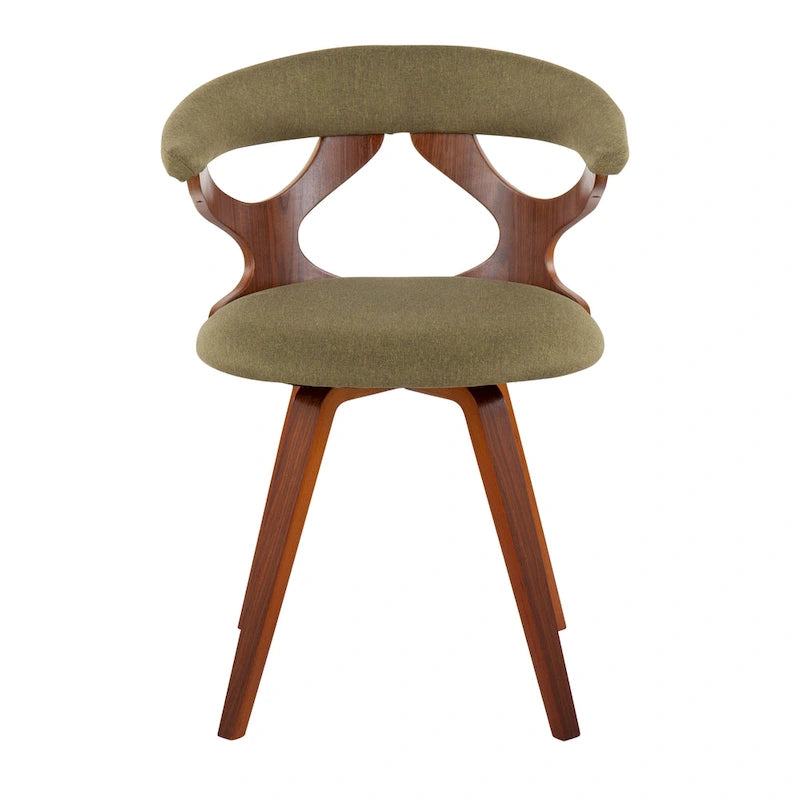 Poltroncina Mid-Century Modern con finitura noce