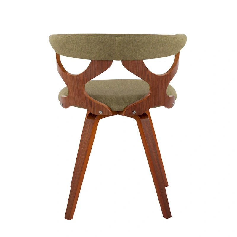 Poltroncina Mid-Century Modern con finitura noce