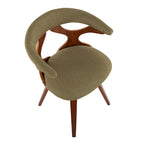 Poltroncina Mid-Century Modern con finitura noce