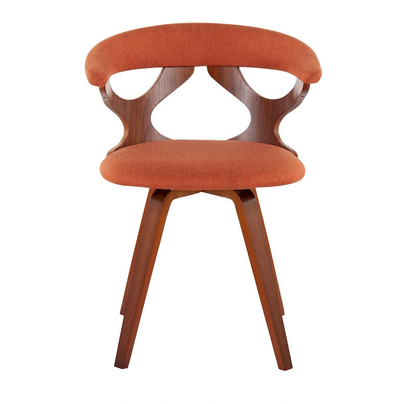 Poltroncina Mid-Century Modern con finitura noce