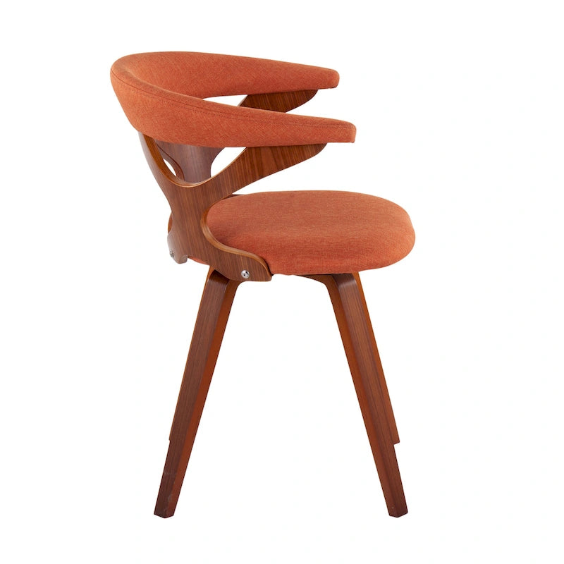 Poltroncina Mid-Century Modern con finitura noce