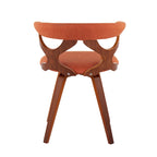 Poltroncina Mid-Century Modern con finitura noce