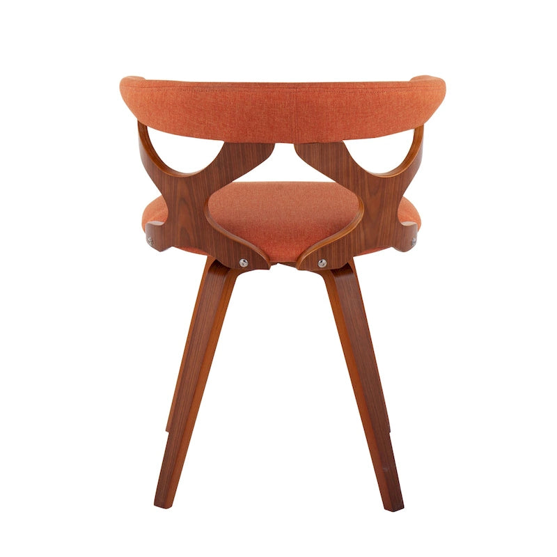 Poltroncina Mid-Century Modern con finitura noce