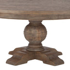 Tavolo da pranzo rotondo da 137 cm in teak grigio stagionato