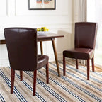 Sedia da pranzo Parsons con rivestimento in pelle marmorizzata (set da 2)