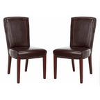 Sedia da pranzo Parsons con rivestimento in pelle marmorizzata (set da 2)
