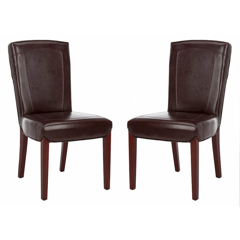 Sedia da pranzo Parsons con rivestimento in pelle marmorizzata (set da 2)