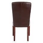 Sedia da pranzo Parsons con rivestimento in pelle marmorizzata (set da 2)
