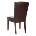 Sedia da pranzo Parsons con rivestimento in pelle marmorizzata (set da 2)