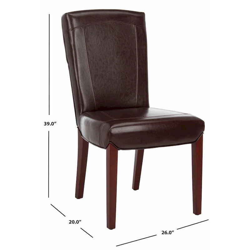 Sedia da pranzo Parsons con rivestimento in pelle marmorizzata (set da 2)