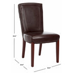 Sedia da pranzo Parsons con rivestimento in pelle marmorizzata (set da 2)