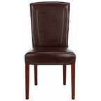 Sedia da pranzo Parsons con rivestimento in pelle marmorizzata (set da 2)