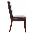 Sedia da pranzo Parsons con rivestimento in pelle marmorizzata (set da 2)
