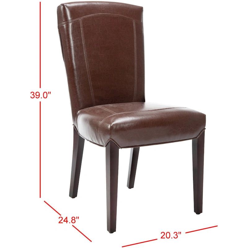 Sedia da pranzo Parsons con rivestimento in pelle marmorizzata (set da 2)