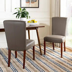 Sedia da pranzo Parsons con rivestimento in pelle marmorizzata (set da 2)