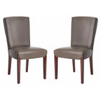 Sedia da pranzo Parsons con rivestimento in pelle marmorizzata (set da 2)