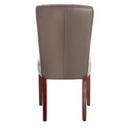 Sedia da pranzo Parsons con rivestimento in pelle marmorizzata (set da 2)