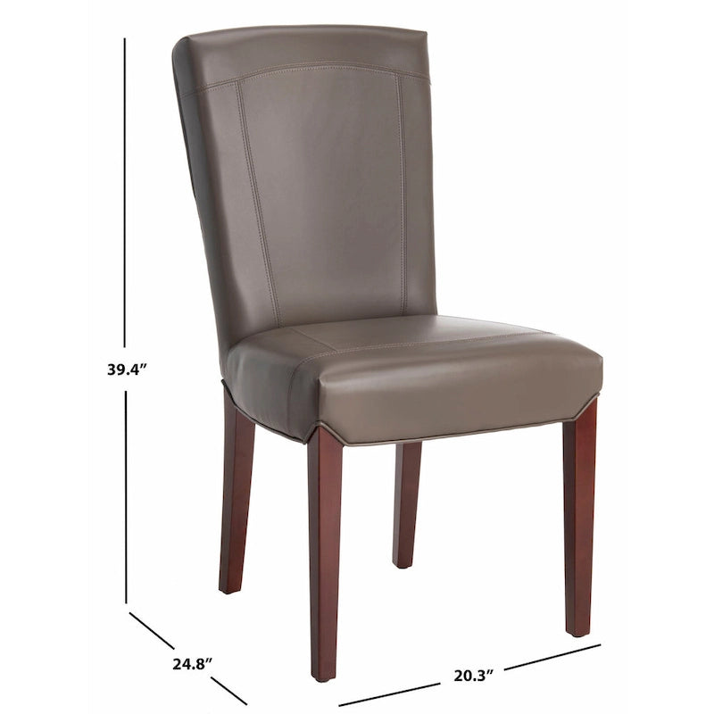 Sedia da pranzo Parsons con rivestimento in pelle marmorizzata (set da 2)