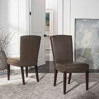 Sedia da pranzo Parsons con rivestimento in pelle marmorizzata (set da 2)