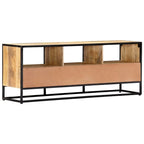 Mobile TV 120 x 30 x 45 cm Legno massello di mango con cassetti e ripiani