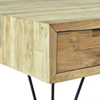 Mobile TV in Teak Massello con Cassetti e Ripiani, 120 x 35 x 35 cm
