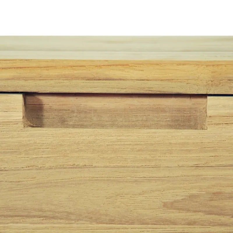 Mobile TV in Teak Massello con Cassetti e Ripiani, 120 x 35 x 35 cm