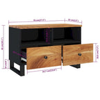 Mobile TV 70x33x46 cm Legno Massello