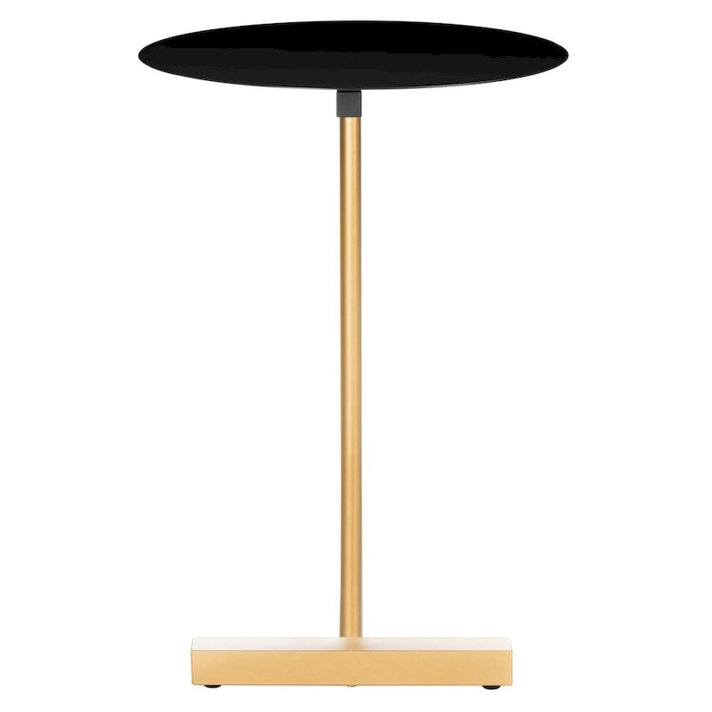 Tavolino d'appoggio rotondo a C - 45 cm L x 45 cm P x 63,5 cm H