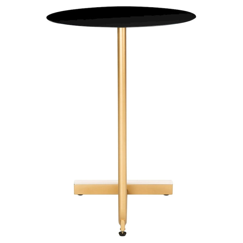 Tavolino d'appoggio rotondo a C - 45 cm L x 45 cm P x 63,5 cm H