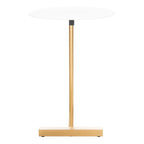 Tavolino d'appoggio rotondo a C - 45 cm L x 45 cm P x 63,5 cm H