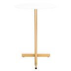 Tavolino d'appoggio rotondo a C - 45 cm L x 45 cm P x 63,5 cm H
