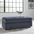 Signature Design by Ashley Albar Place Blue Oversized Accent Ottoman
