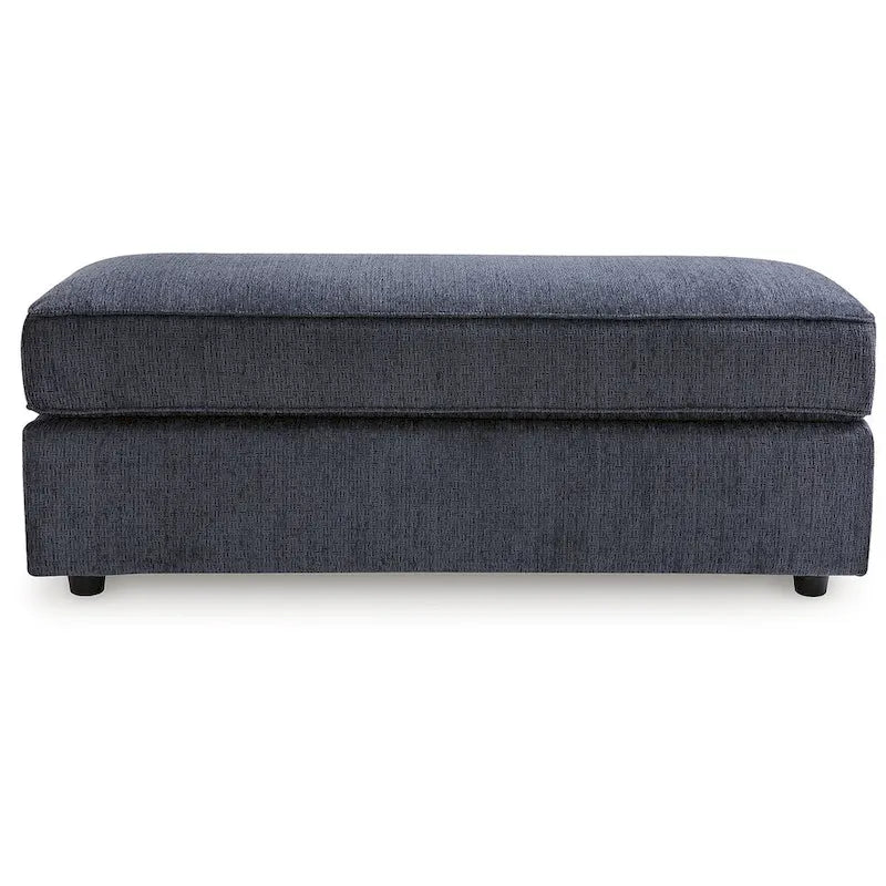 Pouf accentato oversize color cobalto