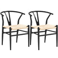 Sedia da pranzo moderna Y-Shaped Weave con struttura in metallo