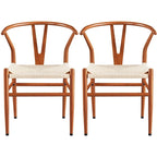 Sedia da pranzo moderna Y-Shaped Weave con struttura in metallo