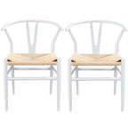 Sedia da pranzo moderna Y-Shaped Weave con struttura in metallo